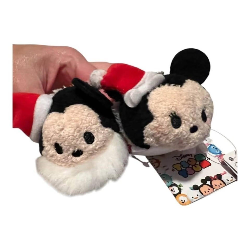 Disney Store Japan Exc 2015 Christmas Plush Mini Tsum Tsums Mickey Mouse Minnie